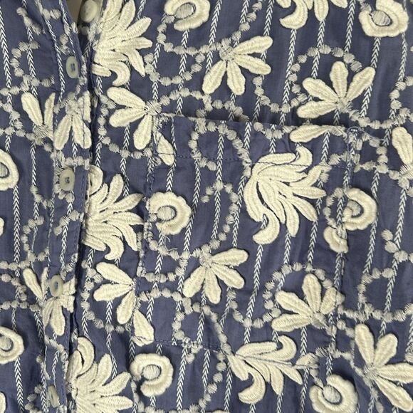 Anthropologie Pilcro The Whitney Trapeze Embroidered Blouse Size S NEW New - Picture 3 of 8